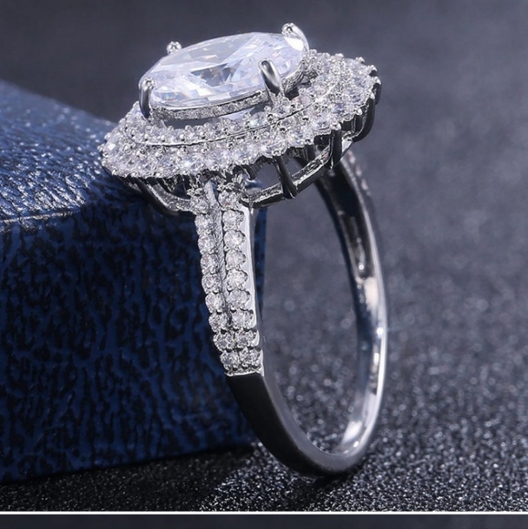 Classic,3.87CT STONE Ring 925 sterling Silver lab created diamond - Picture 8 of 11